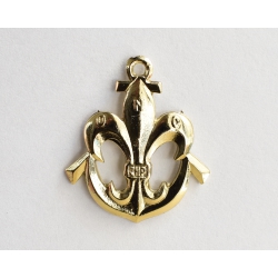 Lilijka metalowa żeglarska wodniacka - Złota